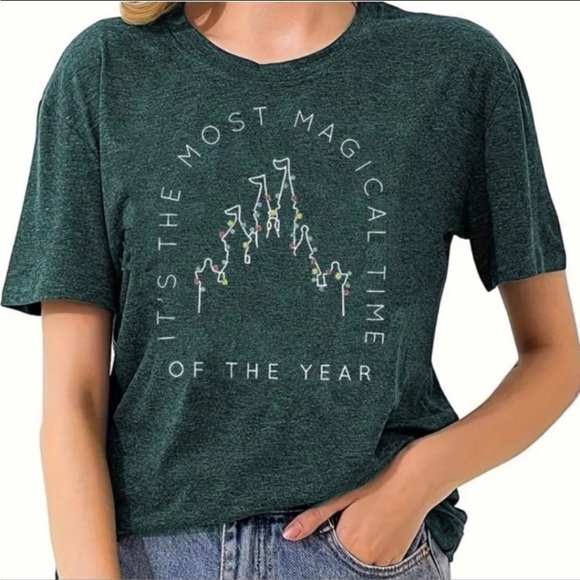 Cinderella Castle Christmas Lights It’s the Most Magical Time of the Year Tee - Picture 4 of 4